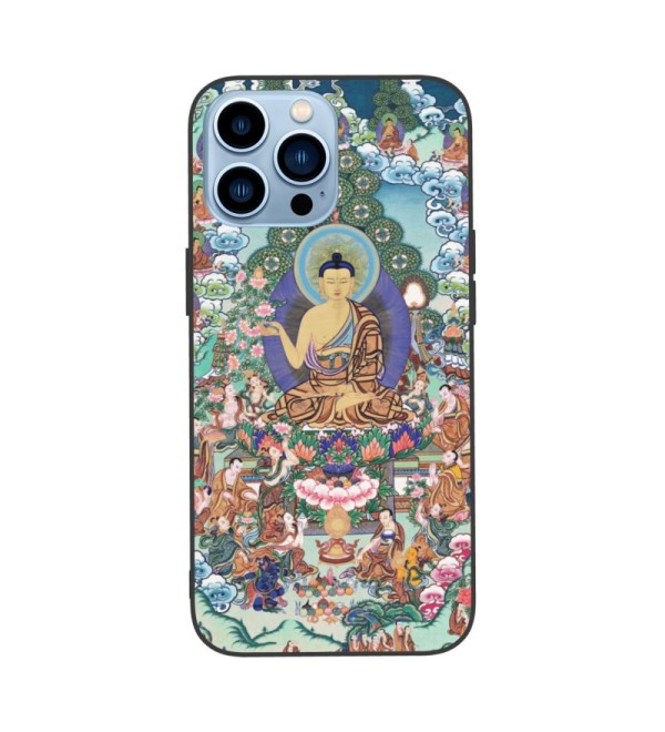 Thangka 16 Siddhartha Gautama Sakyamuni Buddha शाक्यमुनि Iphone Case