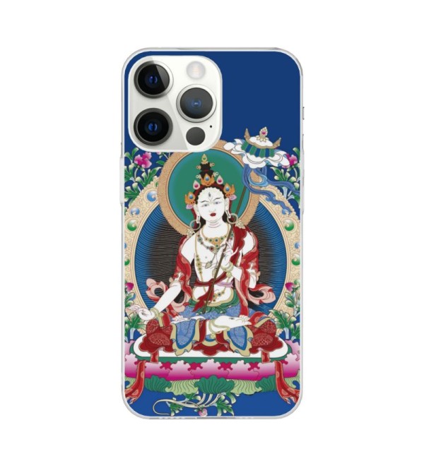 Tibetan Tangka 30 Sitatapatra White Paraso lसितातपत्रा Iphone Case